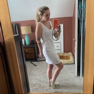 White Lace Banana Republic Dress